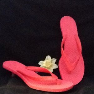 ⛱ 🎉 3 X 15 Cute   Pink sandals  size # 7